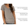image:imageAUTOMET Womens Short Sleeve TShirts V Neck Summer Tops Basic Tees 2026Coffegrey