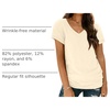 image:imageAUTOMET Womens Short Sleeve TShirts V Neck Summer Tops Basic Tees 2026Cream