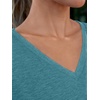 image:imageAUTOMET Womens Short Sleeve TShirts V Neck Summer Tops Basic Tees 2026Darkblue