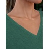 image:imageAUTOMET Womens Short Sleeve TShirts V Neck Summer Tops Basic Tees 2026Darkgreen