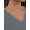 image:imageAUTOMET Womens Short Sleeve TShirts V Neck Summer Tops Basic Tees 2026Darkgrey