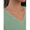 image:imageAUTOMET Womens Short Sleeve TShirts V Neck Summer Tops Basic Tees 2026Green