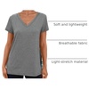 image:imageAUTOMET Womens Short Sleeve TShirts V Neck Summer Tops Basic Tees 2026Grey