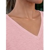image:imageAUTOMET Womens Short Sleeve TShirts V Neck Summer Tops Basic Tees 2026Lightpink