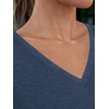 image:imageAUTOMET Womens Short Sleeve TShirts V Neck Summer Tops Basic Tees 2026Navy