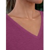 image:imageAUTOMET Womens Short Sleeve TShirts V Neck Summer Tops Basic Tees 2026Purple
