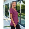 image:imageAUTOMET Womens Short Sleeve TShirts V Neck Summer Tops Basic Tees 2026Purple