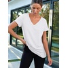 image:imageAUTOMET Womens Short Sleeve TShirts V Neck Summer Tops Basic Tees 2026White