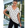 image:imageAUTOMET Womens Short Sleeve TShirts V Neck Summer Tops Basic Tees 2026White Dots