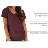 image:imageAUTOMET Womens Short Sleeve TShirts V Neck Summer Tops Basic Tees 2026Wine Red