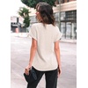image:imageAUTOMET Womens Short Sleeve Tops Fall Shirts 2026 Lightweight SweaterApricot