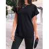 image:imageAUTOMET Womens Short Sleeve Tops Fall Shirts 2026 Lightweight SweaterBlack