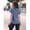 image:imageAUTOMET Womens Short Sleeve Tops Fall Shirts 2026 Lightweight SweaterBlue