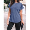 image:imageAUTOMET Womens Short Sleeve Tops Fall Shirts 2026 Lightweight SweaterBlue