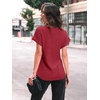 image:imageAUTOMET Womens Short Sleeve Tops Fall Shirts 2026 Lightweight SweaterBright Red