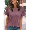 image:imageAUTOMET Womens Short Sleeve Tops Fall Shirts 2026 Lightweight SweaterBurgundy
