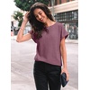 image:imageAUTOMET Womens Short Sleeve Tops Fall Shirts 2026 Lightweight SweaterBurgundy