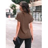 image:imageAUTOMET Womens Short Sleeve Tops Fall Shirts 2026 Lightweight SweaterChocolate Brown