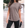 image:imageAUTOMET Womens Short Sleeve Tops Fall Shirts 2026 Lightweight SweaterCoffee