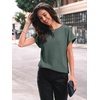 image:imageAUTOMET Womens Short Sleeve Tops Fall Shirts 2026 Lightweight SweaterGreen