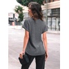 image:imageAUTOMET Womens Short Sleeve Tops Fall Shirts 2026 Lightweight SweaterGrey