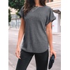 image:imageAUTOMET Womens Short Sleeve Tops Fall Shirts 2026 Lightweight SweaterGrey