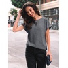 image:imageAUTOMET Womens Short Sleeve Tops Fall Shirts 2026 Lightweight SweaterGrey