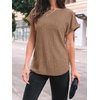 image:imageAUTOMET Womens Short Sleeve Tops Fall Shirts 2026 Lightweight SweaterKhaki