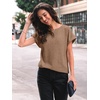 image:imageAUTOMET Womens Short Sleeve Tops Fall Shirts 2026 Lightweight SweaterKhaki
