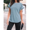image:imageAUTOMET Womens Short Sleeve Tops Fall Shirts 2026 Lightweight SweaterLight Blue