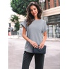 image:imageAUTOMET Womens Short Sleeve Tops Fall Shirts 2026 Lightweight SweaterLightgrey
