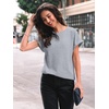 image:imageAUTOMET Womens Short Sleeve Tops Fall Shirts 2026 Lightweight SweaterLightgrey