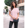 image:imageAUTOMET Womens Short Sleeve Tops Fall Shirts 2026 Lightweight SweaterPink