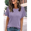 image:imageAUTOMET Womens Short Sleeve Tops Fall Shirts 2026 Lightweight SweaterPurple