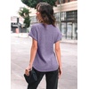 image:imageAUTOMET Womens Short Sleeve Tops Fall Shirts 2026 Lightweight SweaterPurple