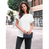 image:imageAUTOMET Womens Short Sleeve Tops Fall Shirts 2026 Lightweight SweaterWhite