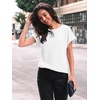 image:imageAUTOMET Womens Short Sleeve Tops Fall Shirts 2026 Lightweight SweaterWhite