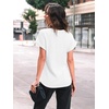 image:imageAUTOMET Womens Short Sleeve Tops Fall Shirts 2026 Lightweight SweaterWhite
