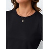 image:imageAUTOMET Womens Short Sleeve Tops Fall Sweater Dressy Casual Blouses 2026Black