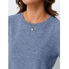 image:imageAUTOMET Womens Short Sleeve Tops Fall Sweater Dressy Casual Blouses 2026Blue