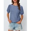 image:imageAUTOMET Womens Short Sleeve Tops Fall Sweater Dressy Casual Blouses 2026Blue