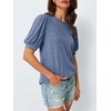 image:imageAUTOMET Womens Short Sleeve Tops Fall Sweater Dressy Casual Blouses 2026Blue