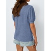 image:imageAUTOMET Womens Short Sleeve Tops Fall Sweater Dressy Casual Blouses 2026Blue