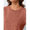 image:imageAUTOMET Womens Short Sleeve Tops Fall Sweater Dressy Casual Blouses 2026Brown