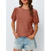 image:imageAUTOMET Womens Short Sleeve Tops Fall Sweater Dressy Casual Blouses 2026Brown