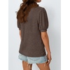 image:imageAUTOMET Womens Short Sleeve Tops Fall Sweater Dressy Casual Blouses 2026Chocolate Brown