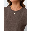 image:imageAUTOMET Womens Short Sleeve Tops Fall Sweater Dressy Casual Blouses 2026Chocolate Brown