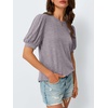 image:imageAUTOMET Womens Short Sleeve Tops Fall Sweater Dressy Casual Blouses 2026Coffeegrey