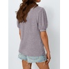 image:imageAUTOMET Womens Short Sleeve Tops Fall Sweater Dressy Casual Blouses 2026Coffeegrey