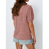 image:imageAUTOMET Womens Short Sleeve Tops Fall Sweater Dressy Casual Blouses 2026Coral